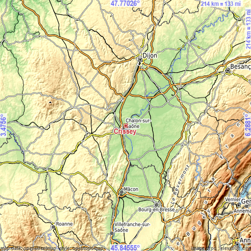 Topographic map of Crissey