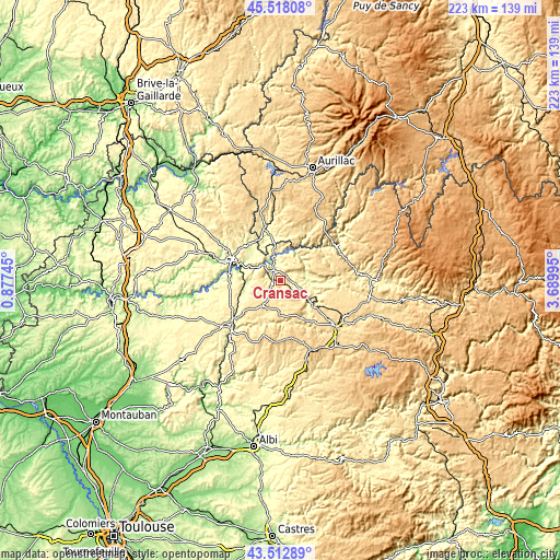 Topographic map of Cransac