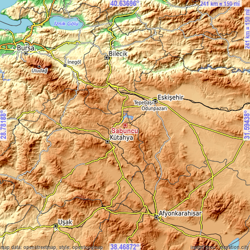 Topographic map of Sabuncu
