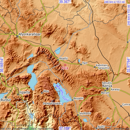 Topographic map of Reis