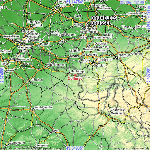 Topographic map of Colleret