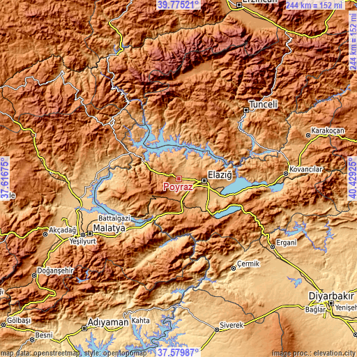 Topographic map of Poyraz