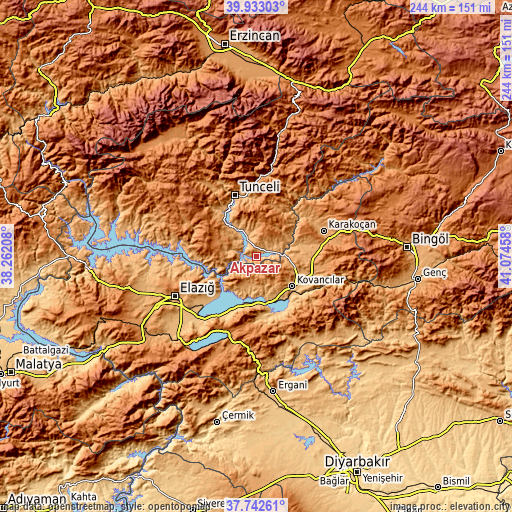 Topographic map of Akpazar