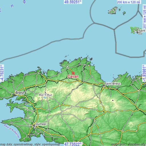 Topographic map of Cavan