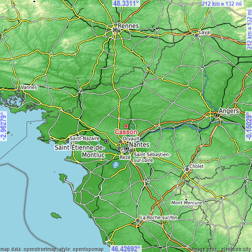 Topographic map of Casson