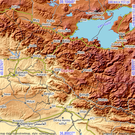 Topographic map of Özpınar