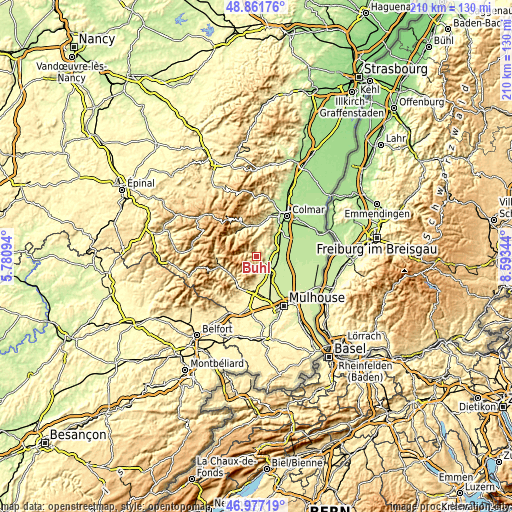 Topographic map of Buhl