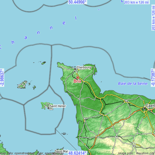 Topographic map of Brix