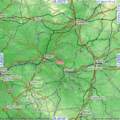 Topographic map of Brion