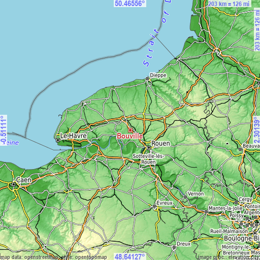 Topographic map of Bouville