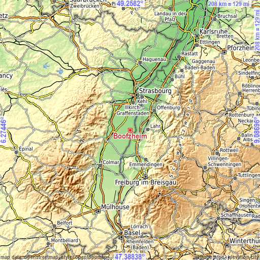 Topographic map of Boofzheim