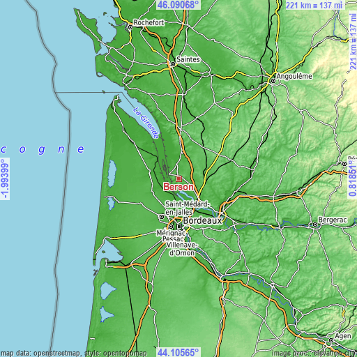 Topographic map of Berson