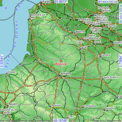 Topographic map of Beauval