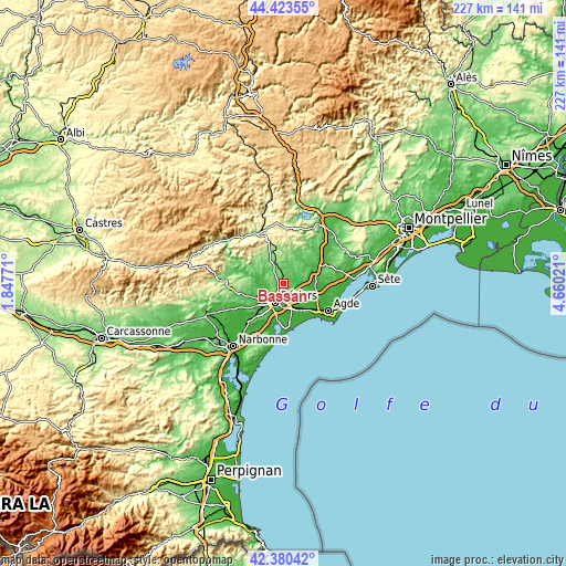 Topographic map of Bassan