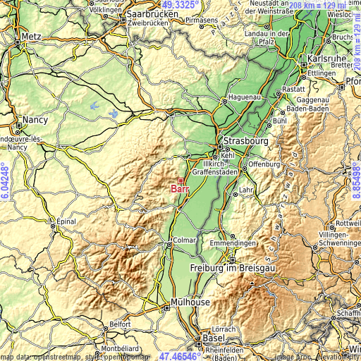 Topographic map of Barr