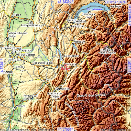 Topographic map of Barby