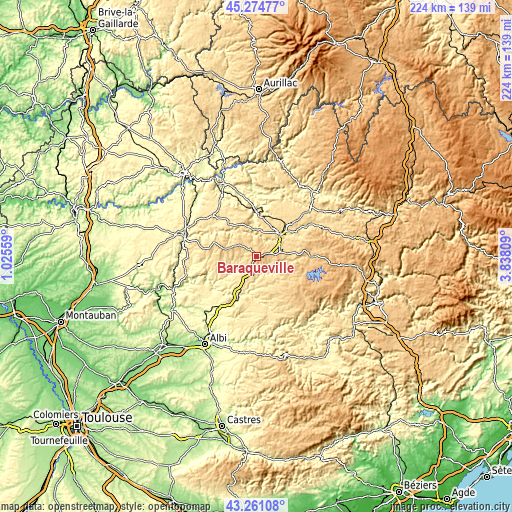 Topographic map of Baraqueville