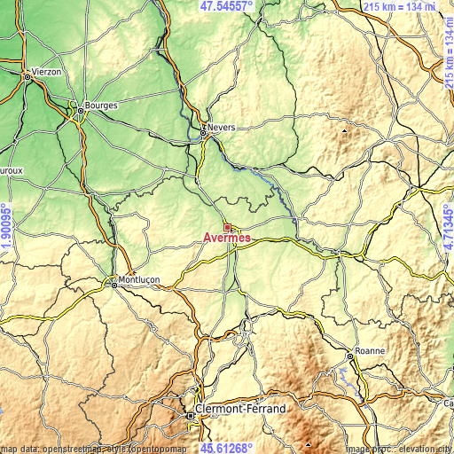 Topographic map of Avermes