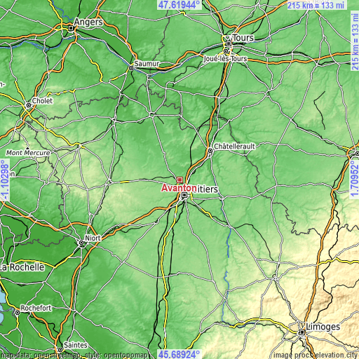 Topographic map of Avanton