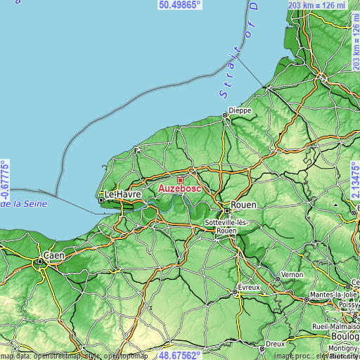 Topographic map of Auzebosc