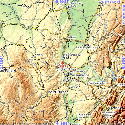 Topographic map of Anse