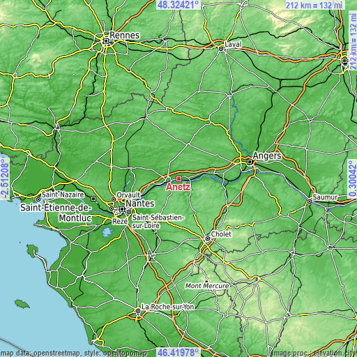 Topographic map of Anetz