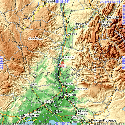 Topographic map of Allan