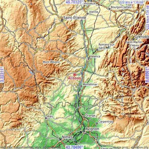 Topographic map of Alissas