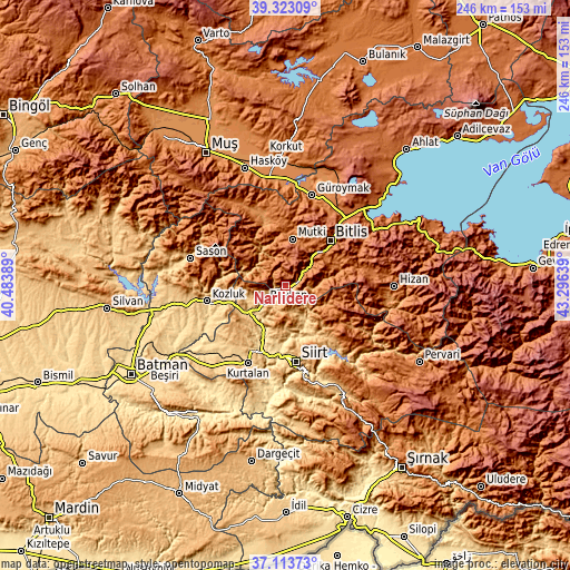 Topographic map of Narlıdere