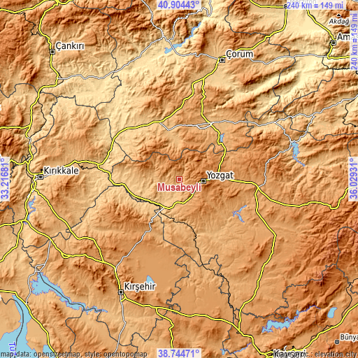 Topographic map of Musabeyli