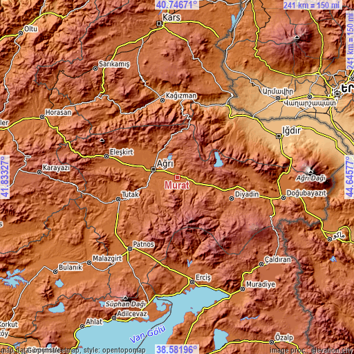 Topographic map of Murat