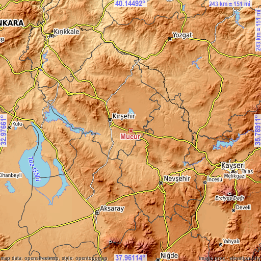 Topographic map of Mucur