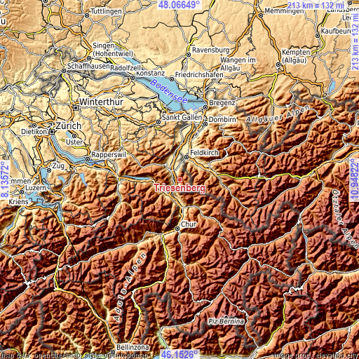 Topographic map of Triesenberg