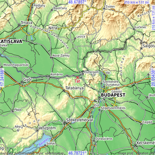 Topographic map of Tát