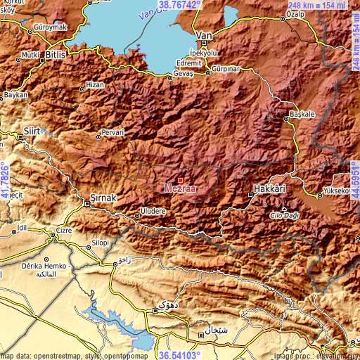 Topographic map of Mezraa