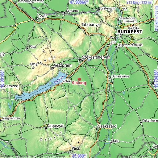 Topographic map of Kisláng