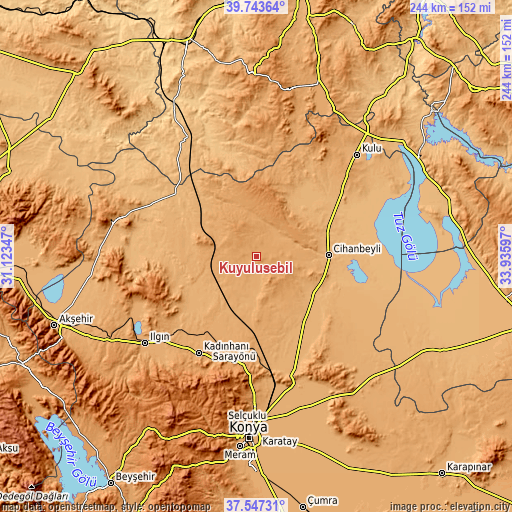 Topographic map of Kuyulusebil