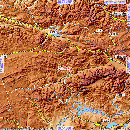 Topographic map of Kuruçay