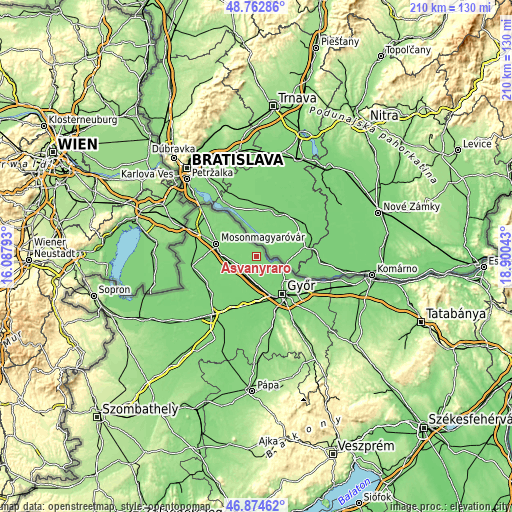 Topographic map of Ásványráró