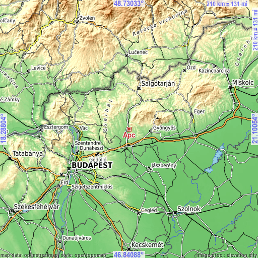 Topographic map of Apc