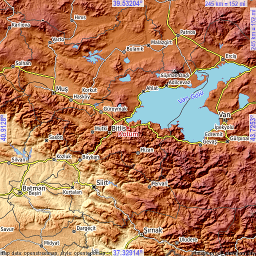 Topographic map of Kotum