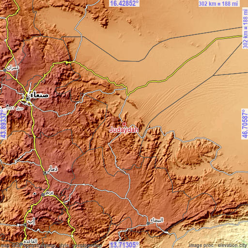 Topographic map of Judaydah