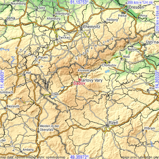 Topographic map of Sadov