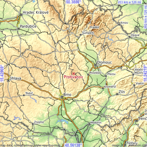 Topographic map of Protivanov