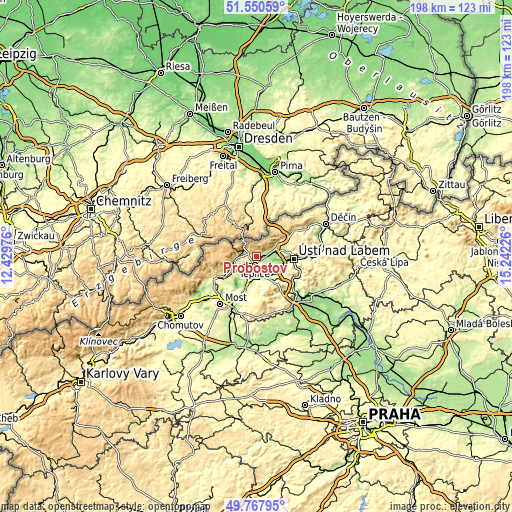 Topographic map of Proboštov