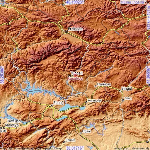 Topographic map of Kocakoç