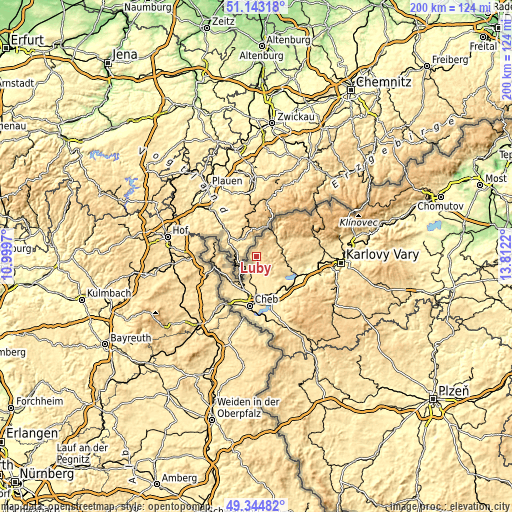 Topographic map of Luby