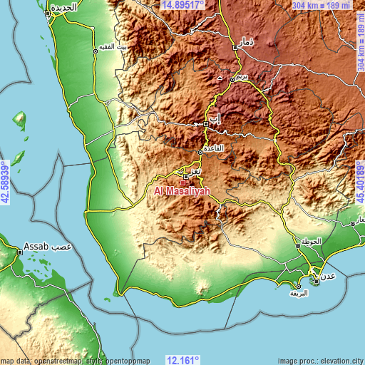 Topographic map of Al Masālīyah