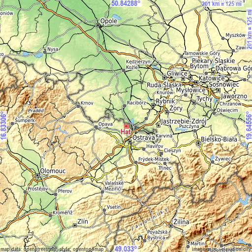 Topographic map of Hať