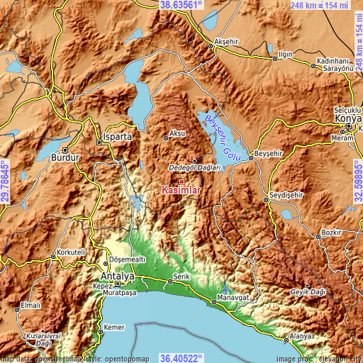 Topographic map of Kasımlar